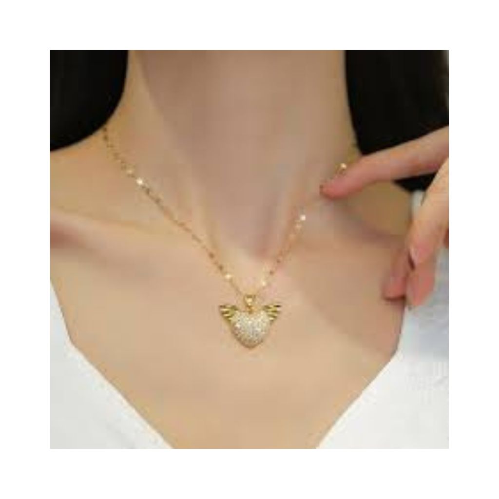 Colar Feminino Ouro e Pedra Brilhantes 18K