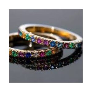 Anel Feminino Ouro Pedrinhas Brilhantes 18K