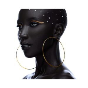 Brinco Feminino Argola Grande Ouro18K