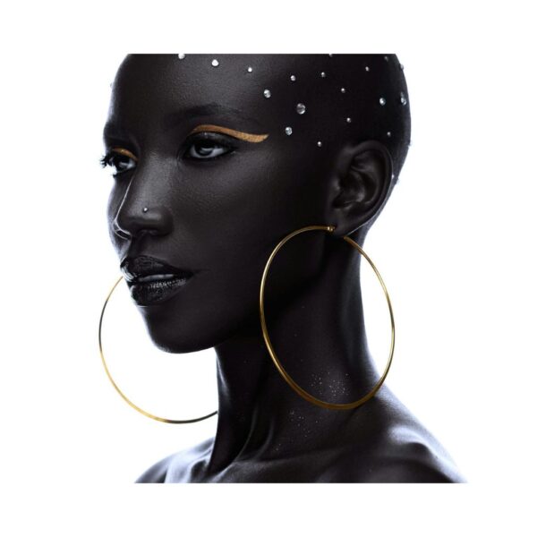 Brinco Feminino Argola Grande Ouro18K