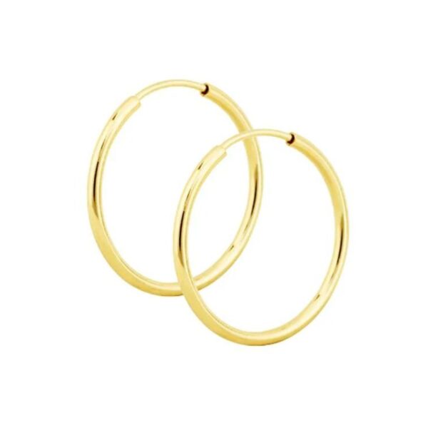 Brinco Feminino Argola Médio Ouro18K