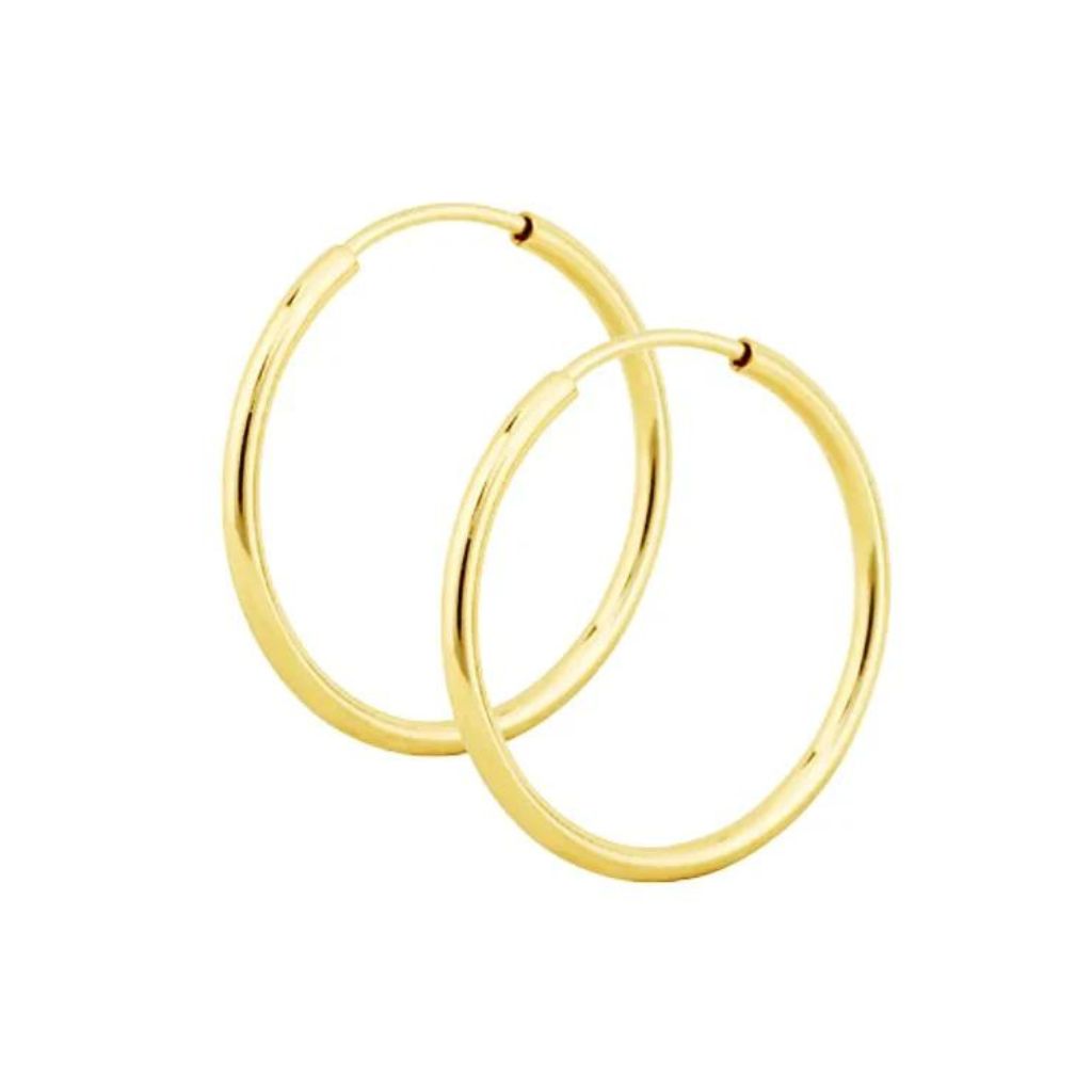 Brinco Feminino Argola Médio Ouro18K